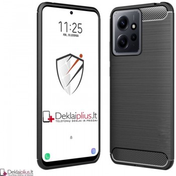 Carbon guminis dėklas - juodas (Xiaomi Redmi Note 12 4G)
